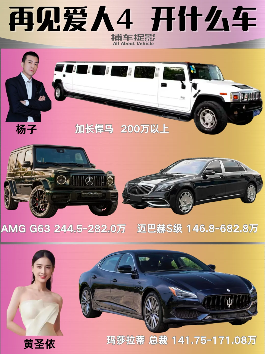 再见爱人4｜嘉宾都开什么车