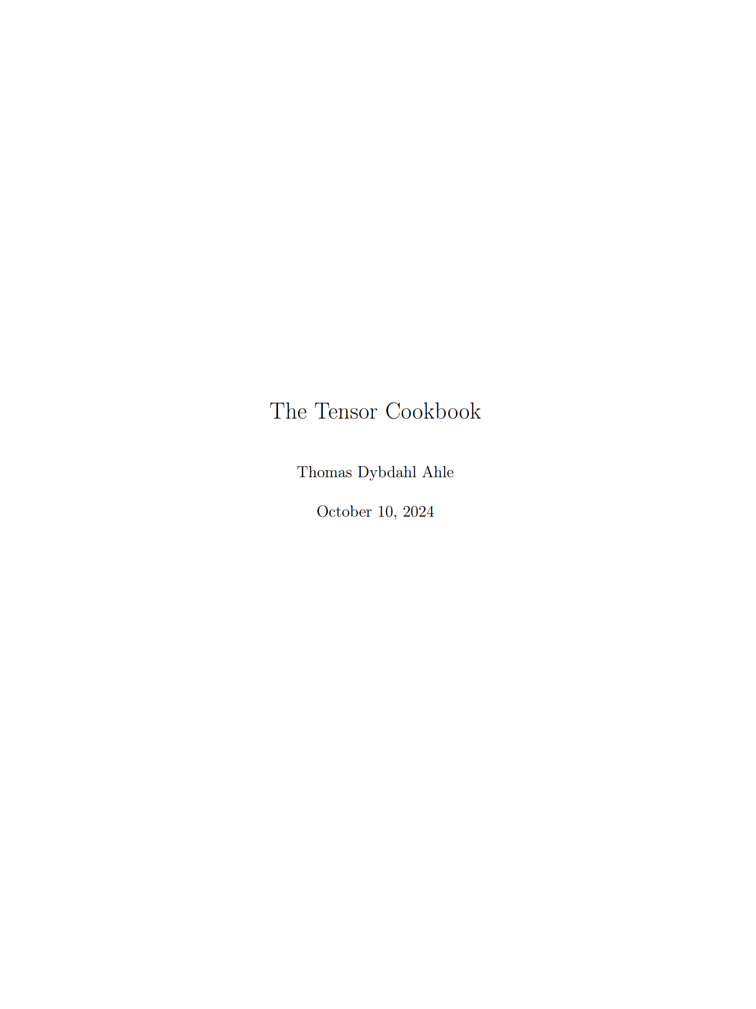 电子书《The Tensor Cookbook》tensorcookbook.c