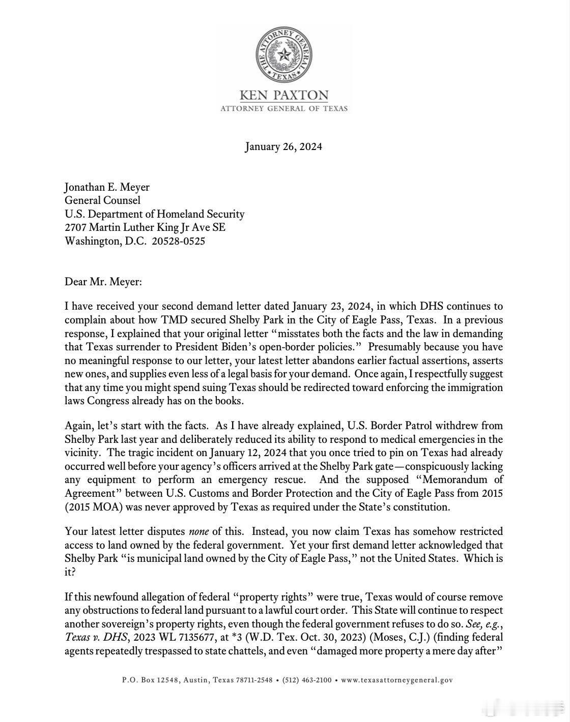【美国得州”婉拒联邦政府派兵命令】针对拜登和美国联邦政府派驻联邦军队管理边境问题