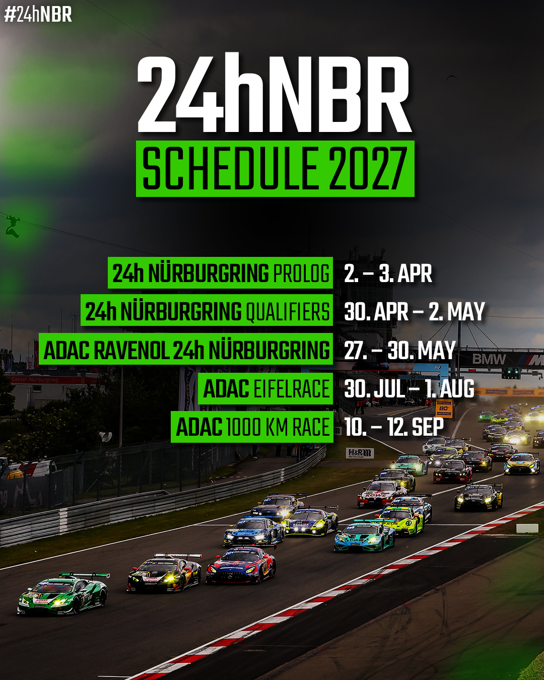 “纽24”系列赛，计划2027年启动~纽博格林24小时耐力赛的组织方全德汽车俱乐