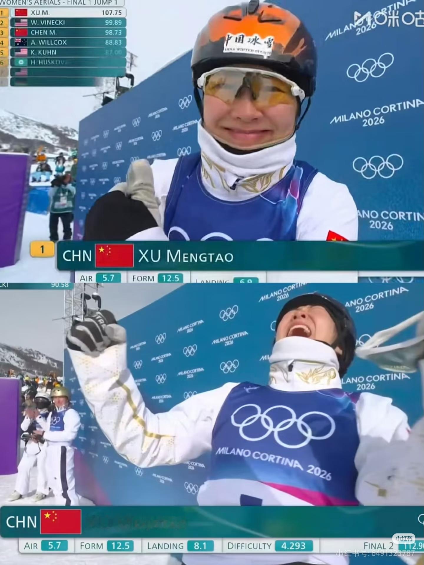 徐梦桃金牌35岁卫冕成功🤩徐梦桃拿到中国队第二枚金牌2月18日，米兰冬奥会自由