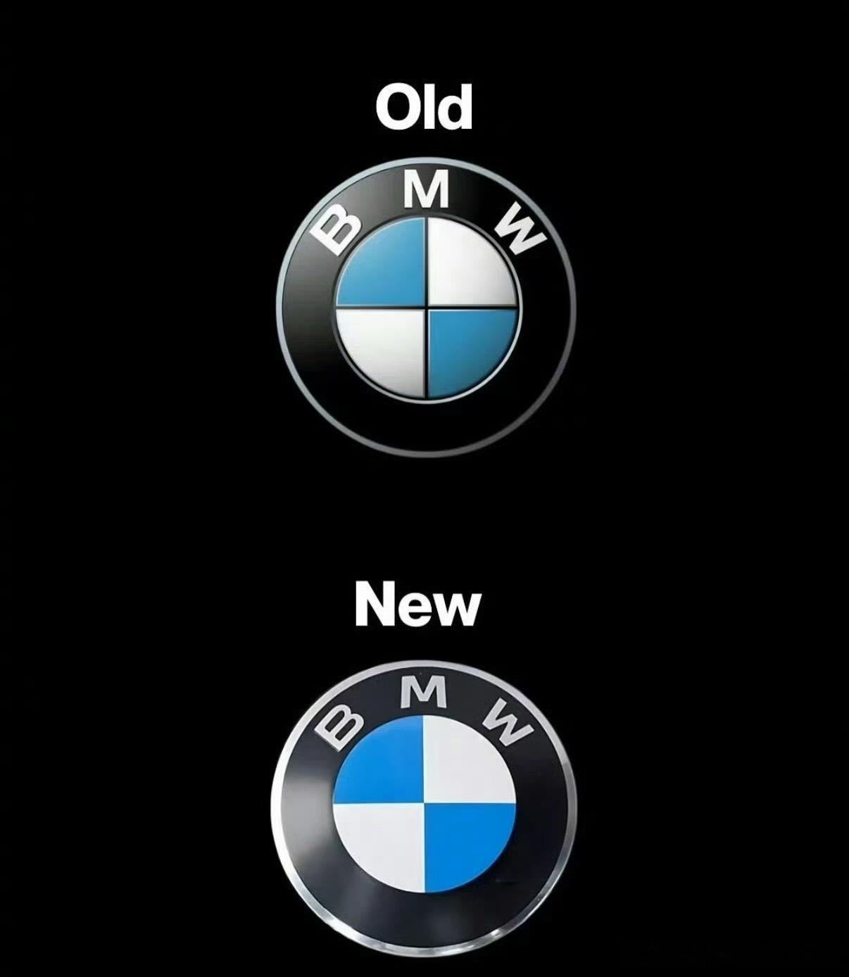 宝马所有车型将启用新logo宝马换新logo变得更蓝更白了旗帜图案外围的镀铬描边