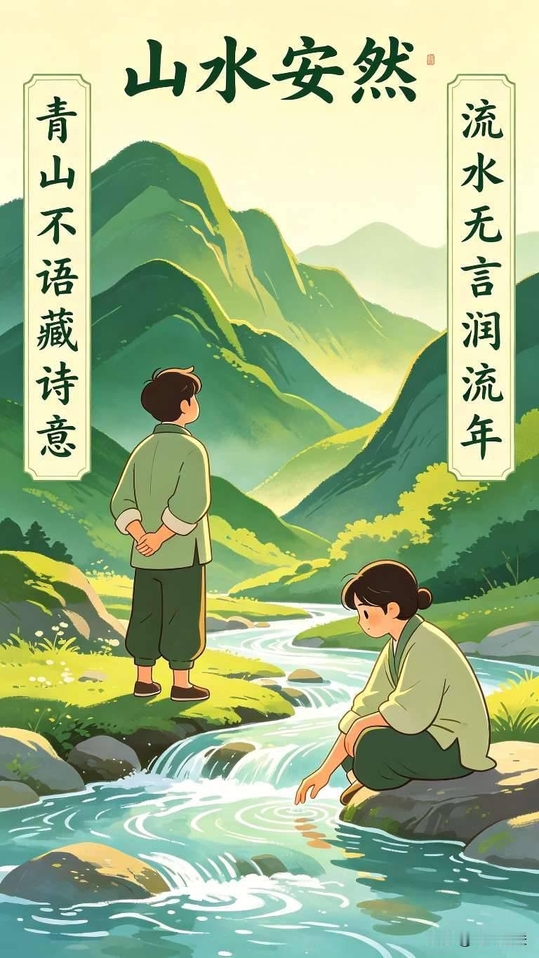 看淡世间烟火，偏爱山水清风，一草一木皆是治愈，一山一水皆能静心。
 
对联
 