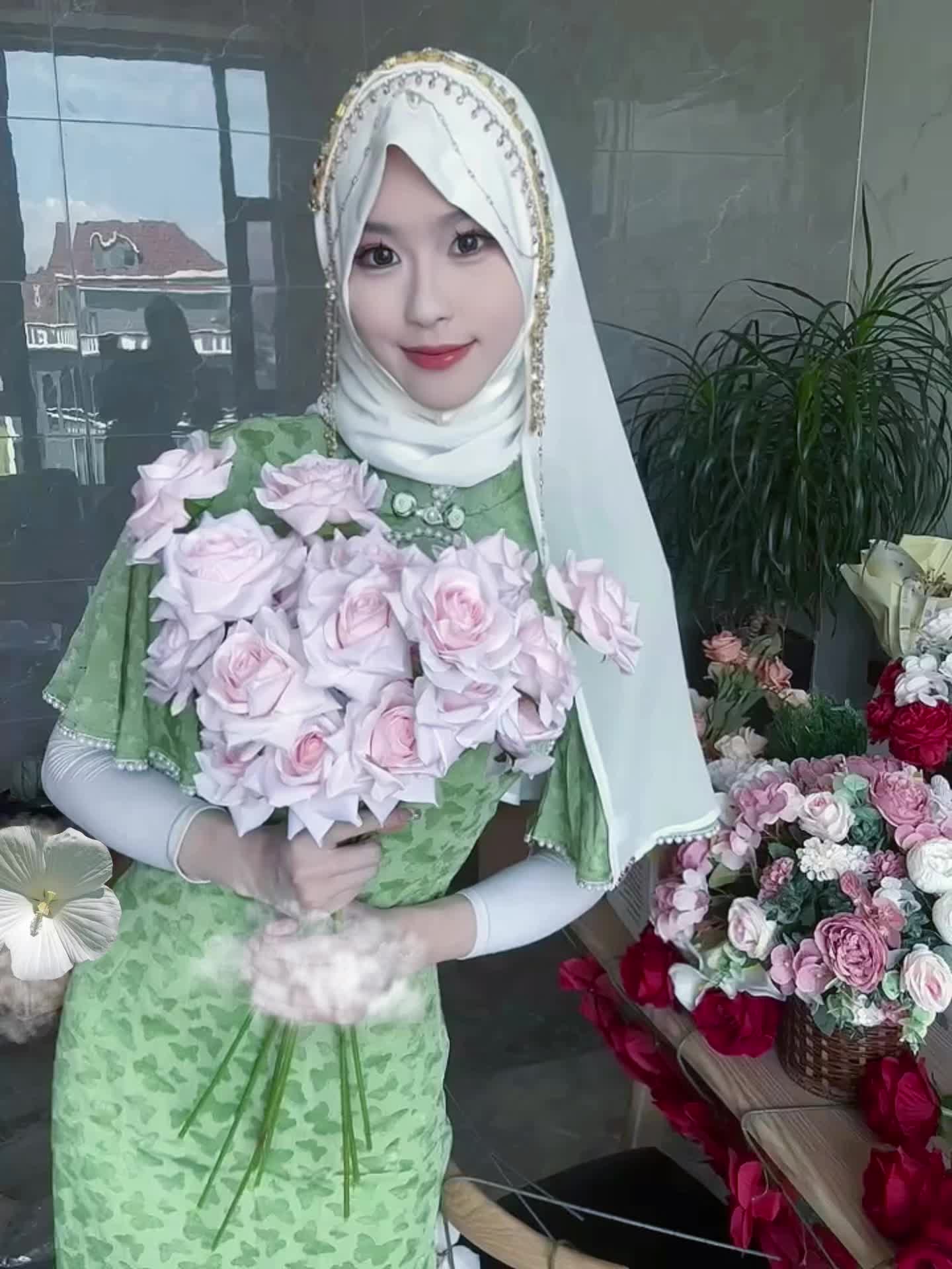 云想衣裳花想容，春风拂槛露华浓。🌷