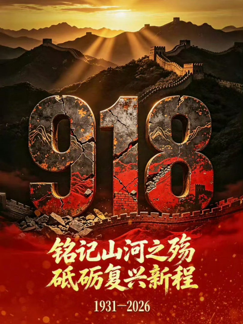 918事变95周年了，铭记历史，勿忘国耻。九一八事变爆发95年 ​​​