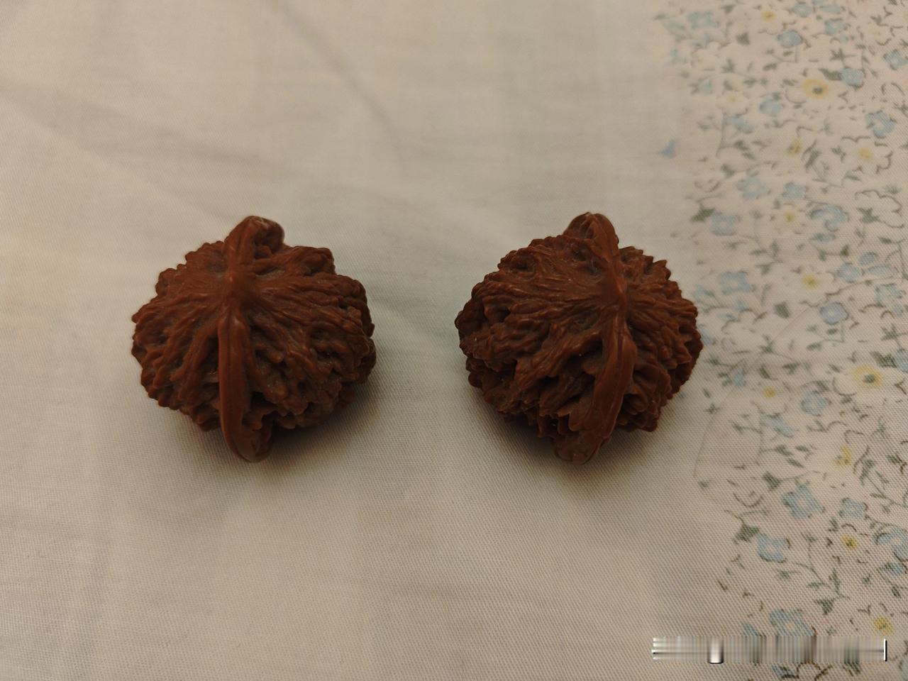 花了20元钱，买了一对假文玩核桃
        这几天左手拿手机时间长了，很容