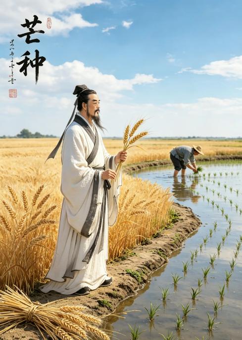 芒種是二十四節氣中的第九個節氣。更是干支曆午月的起始，時間點在西曆每年的6月5日
