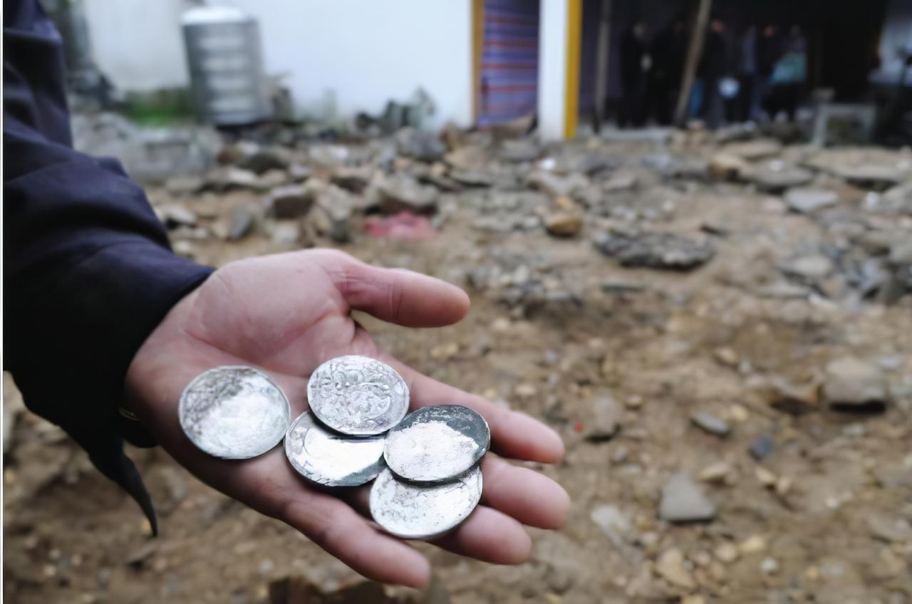 2013年，浙江省嘉兴市的许家在自家祖宅种树时意外从地底挖出了大批银元，这些银元