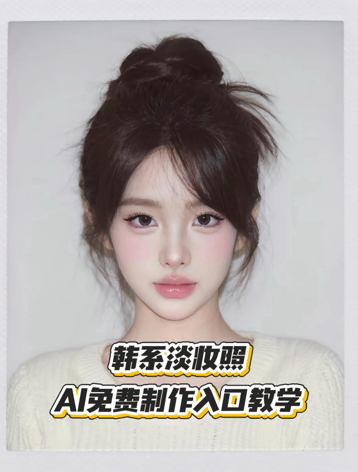 韩系淡妆照。三秒教会你免费制作专属你的韩系证件照～