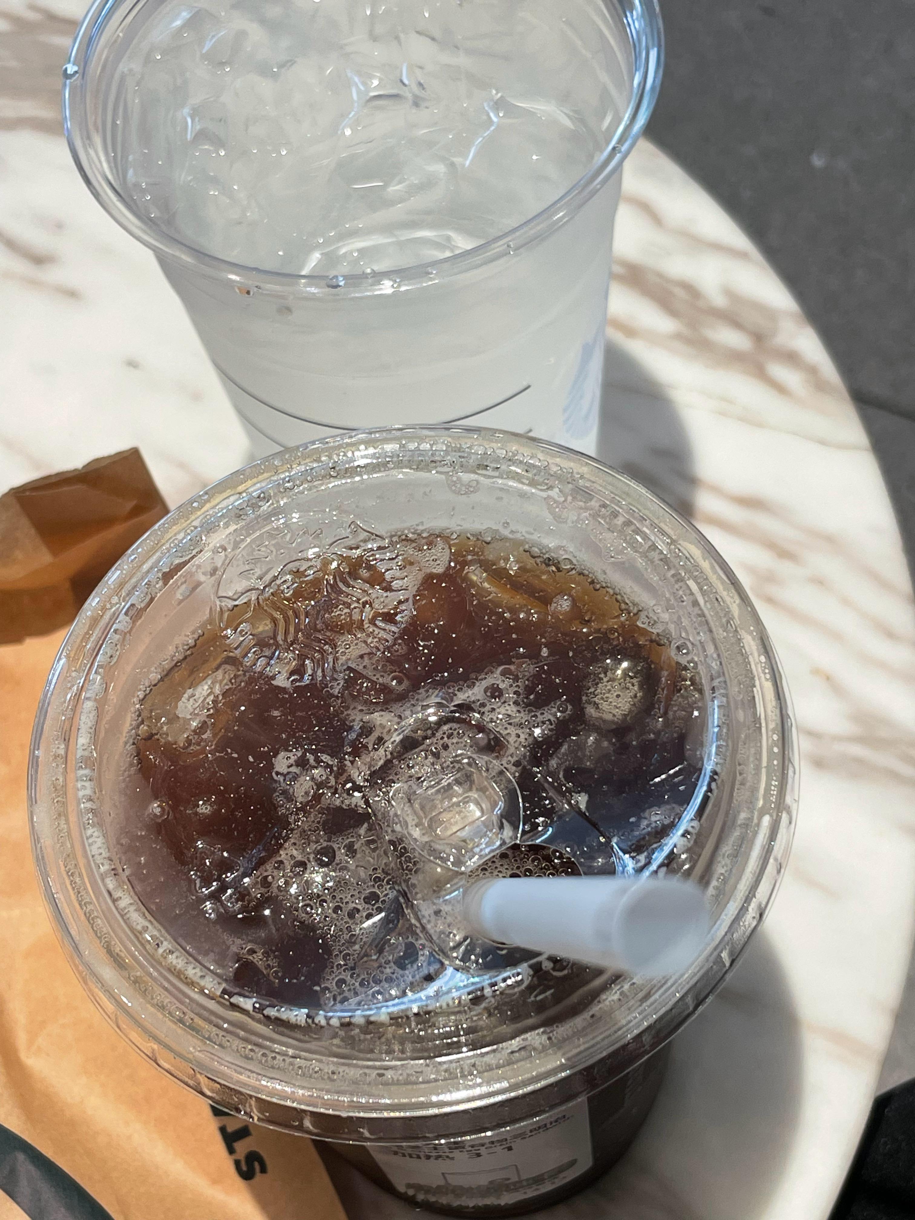 中午午睡了一个小时，冲了个凉，清清爽爽的又出来美美的喝上了冰美式，保持生活健康保