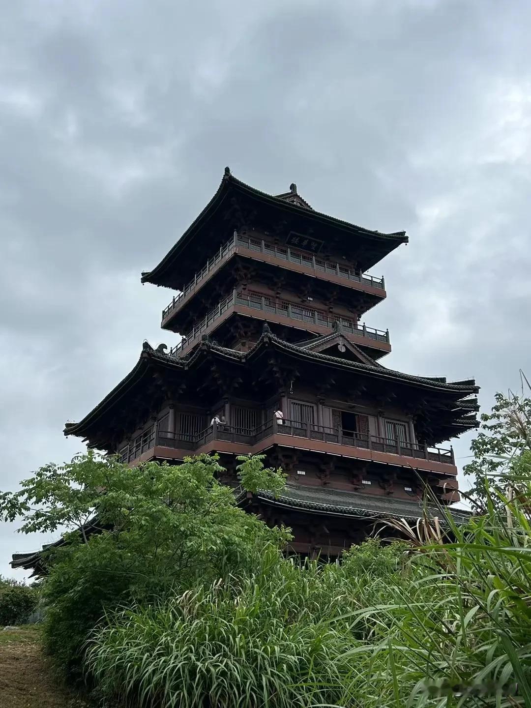 《亲临感触池州望华楼》
煌煌杰构立斯丘，转瞬星霜十鬓秋。
玉砌苔侵埋故迹，雕梁雀