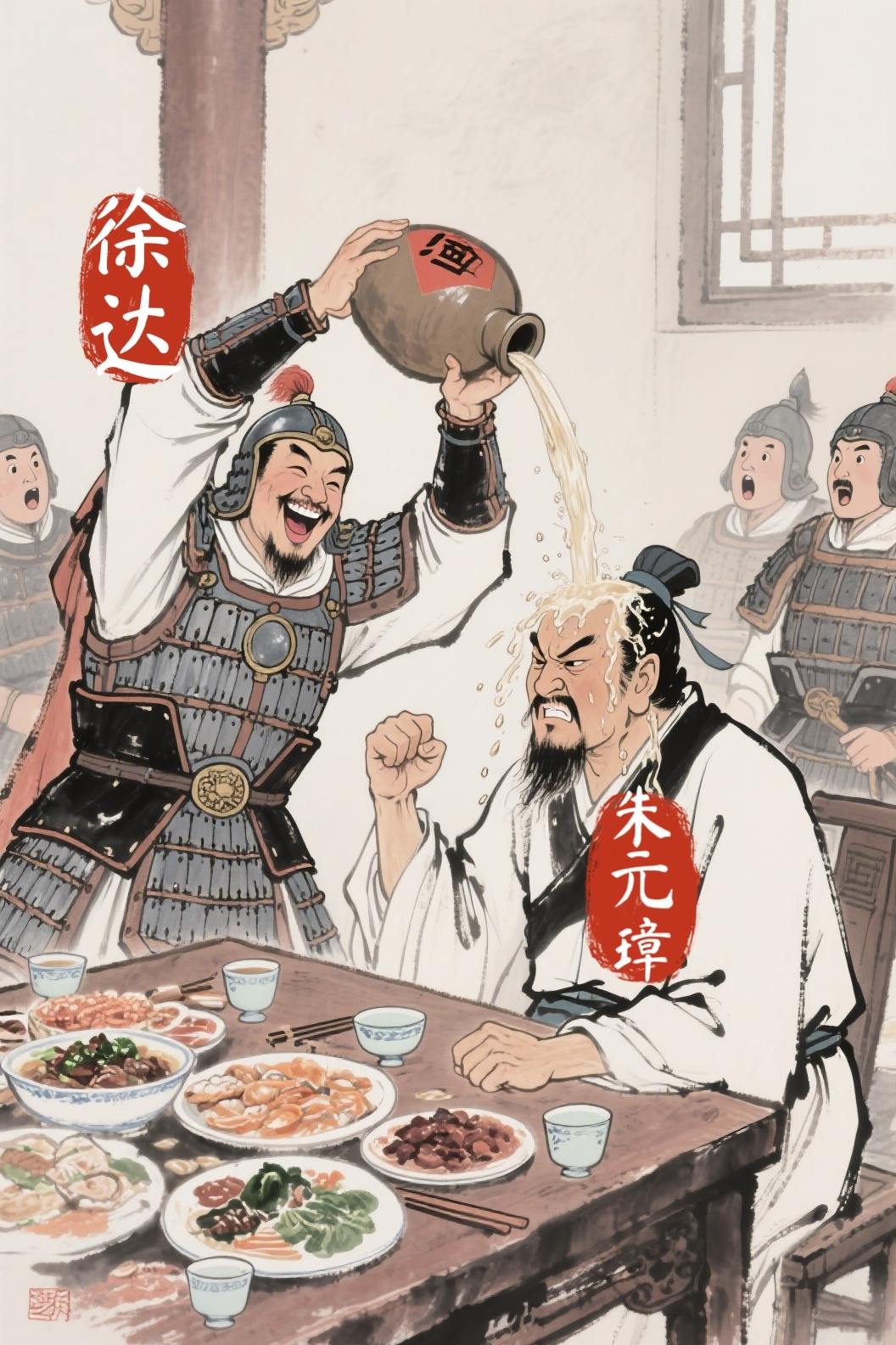 徐达毒疮发作却被朱元璋赐美酒烧鹅。