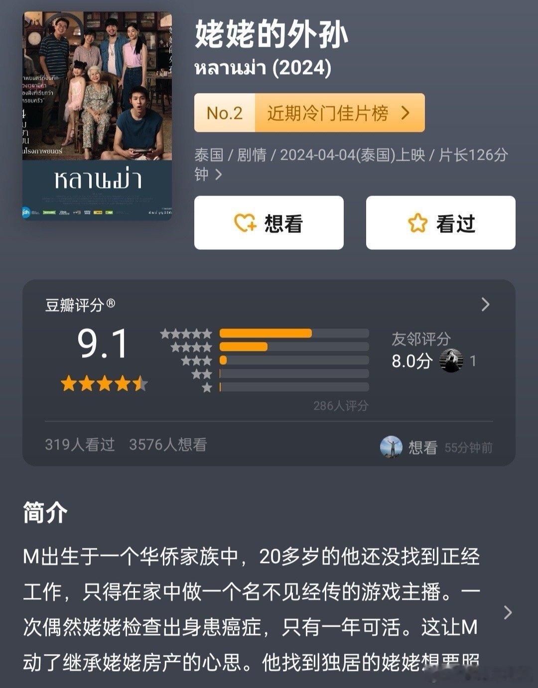 #电影姥姥的外孙确认引进# 马群耀的温馨故事即将上映，约吗？ ​​​