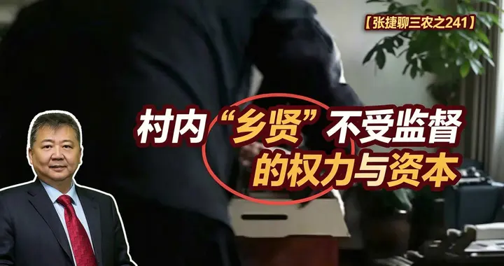 张捷财经观察 | 村内“乡贤”不受监督的权力与资本