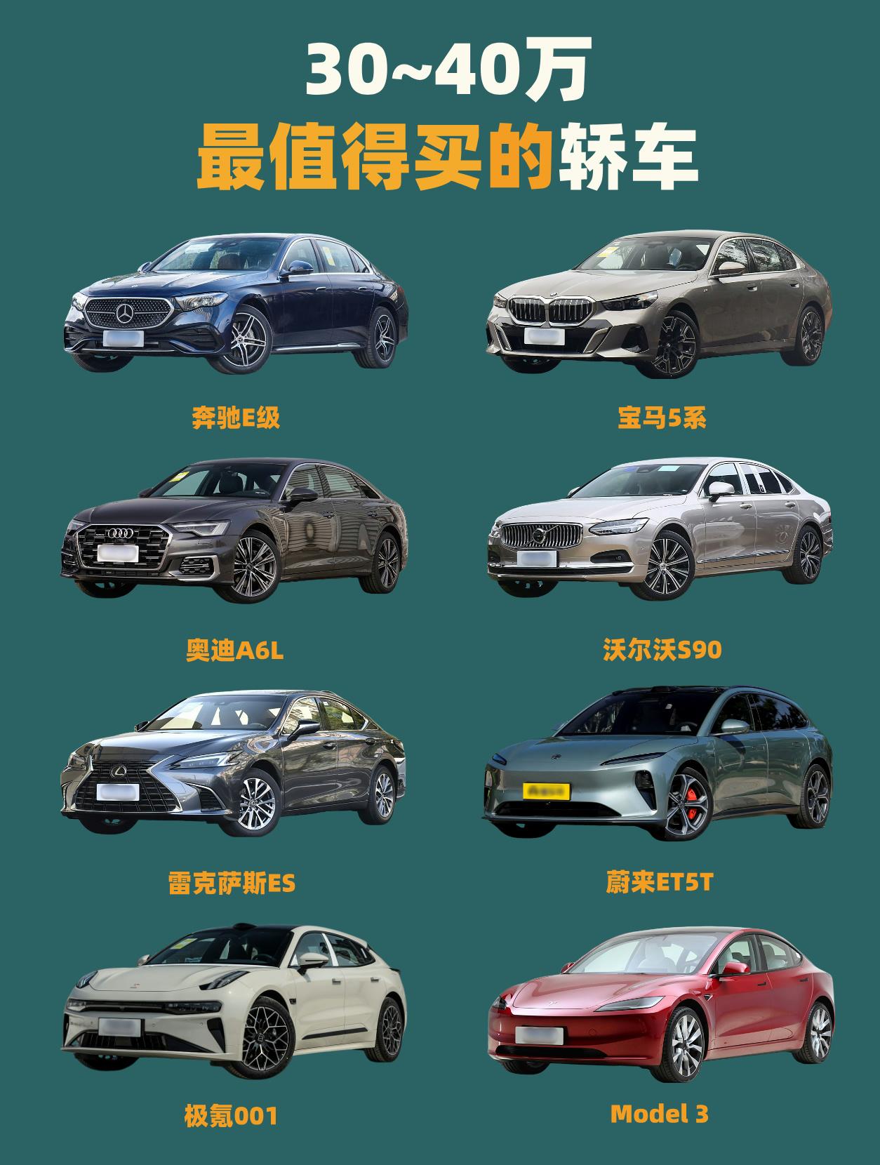 💎中产家庭的标配，30～40万轿车天花板，你选择谁？