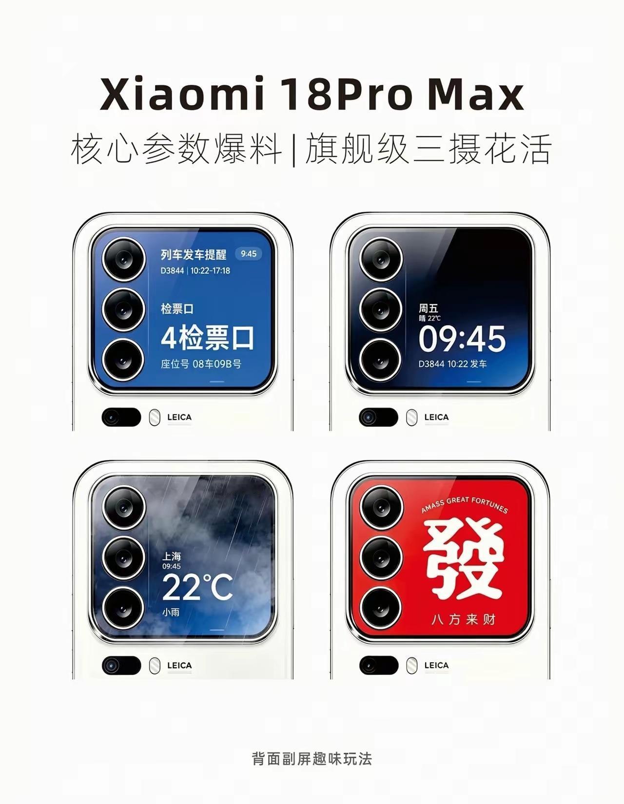 小米18 Pro Max最新消息汇总。

​硬件进行全面升级，双2亿像素镜头、2