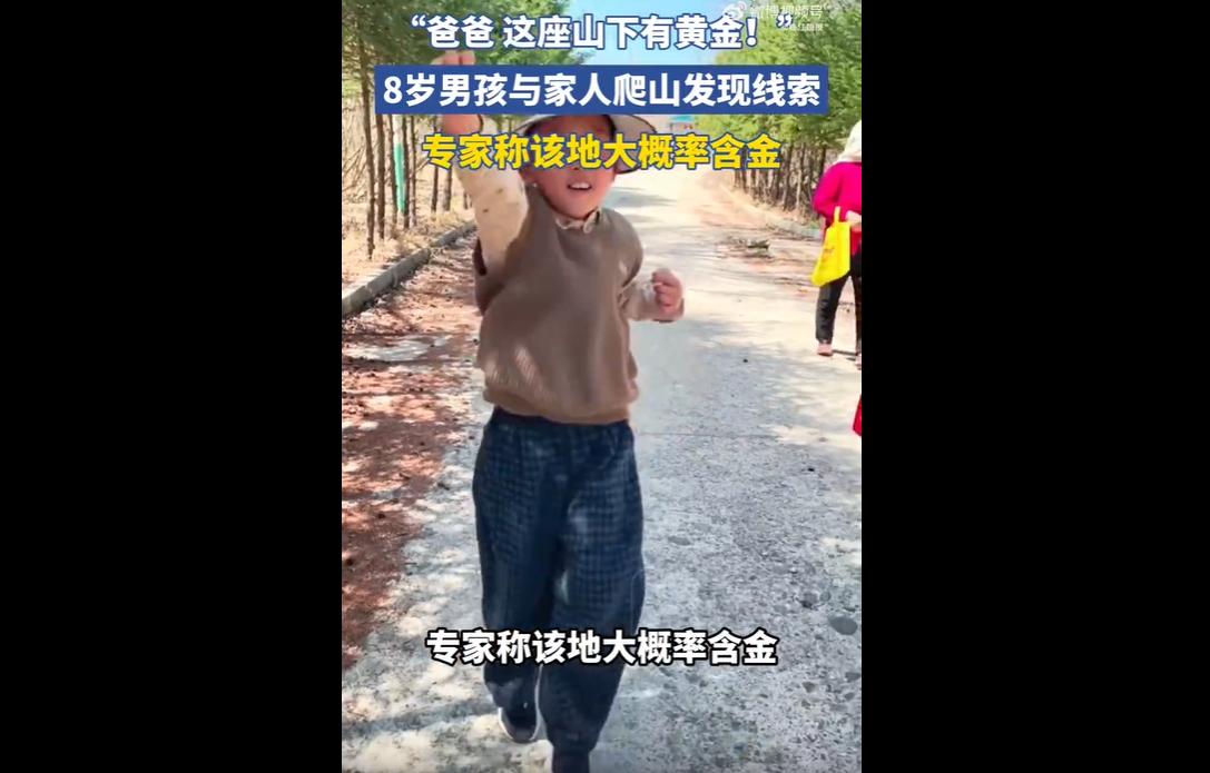 4月16日，辽宁大连庄河8岁男孩孙典锋跟家人上山挖野菜时，凭借平时看科普学到的知