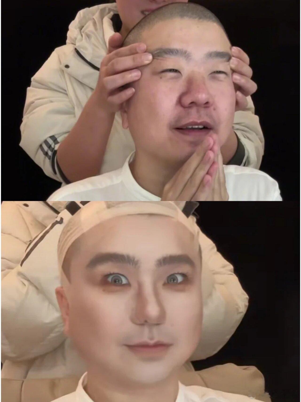 没人感觉这是一场荒诞的爆改吗...爆改的风吹到了李诞，水煮蛋秒变美妆蛋 ​​​