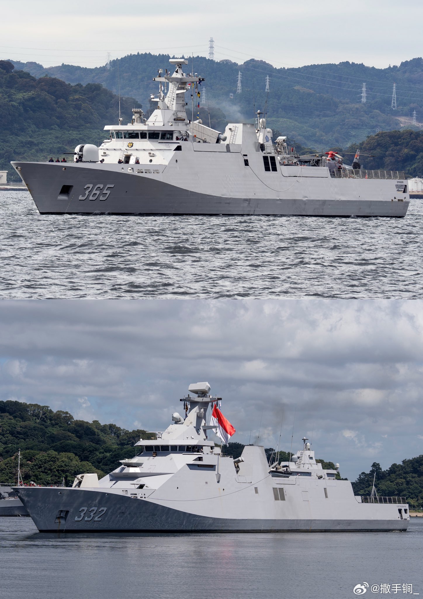 印尼海军两款西格玛轻护，上为9113，下为10514：东南亚军情