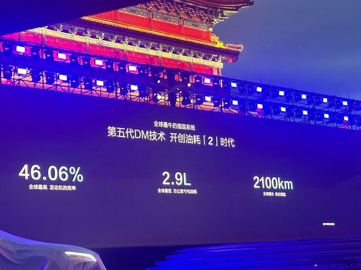 #比亚迪第五代dm技术发布##比亚迪发布会# 热效率46.06%，2.9L的亏电