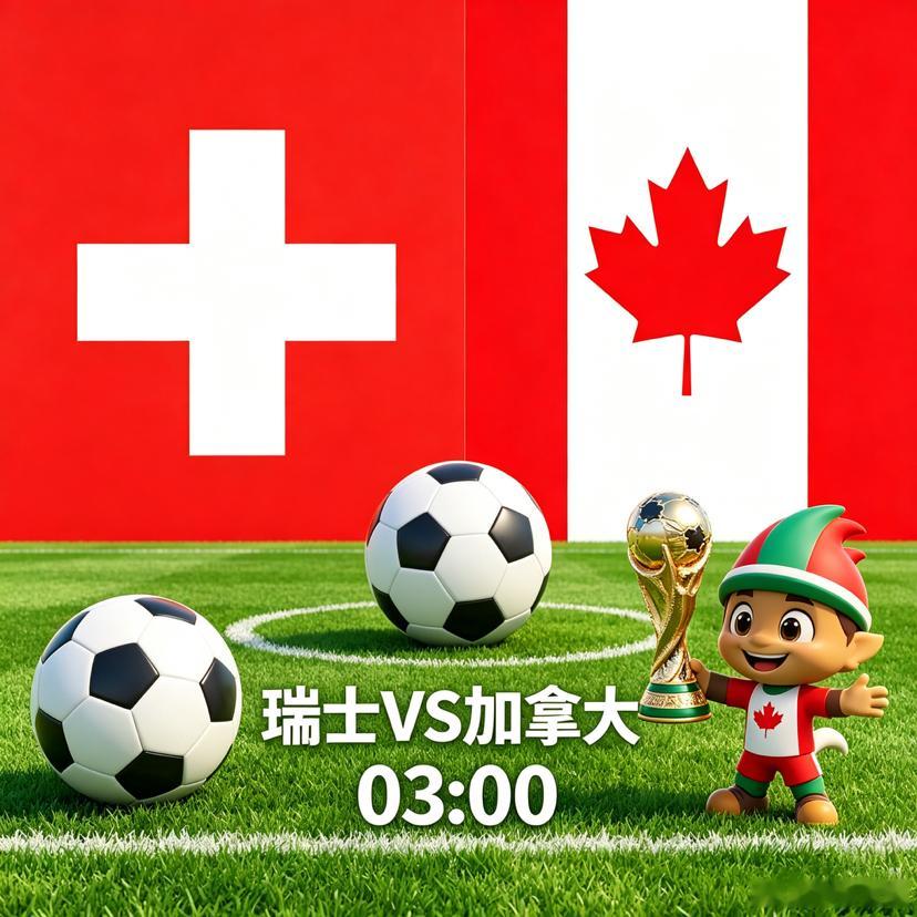 美加墨世界杯 榜首生死战！瑞士阵容齐整，加拿大中场遭“毁灭性”打击？私房菜➡️老