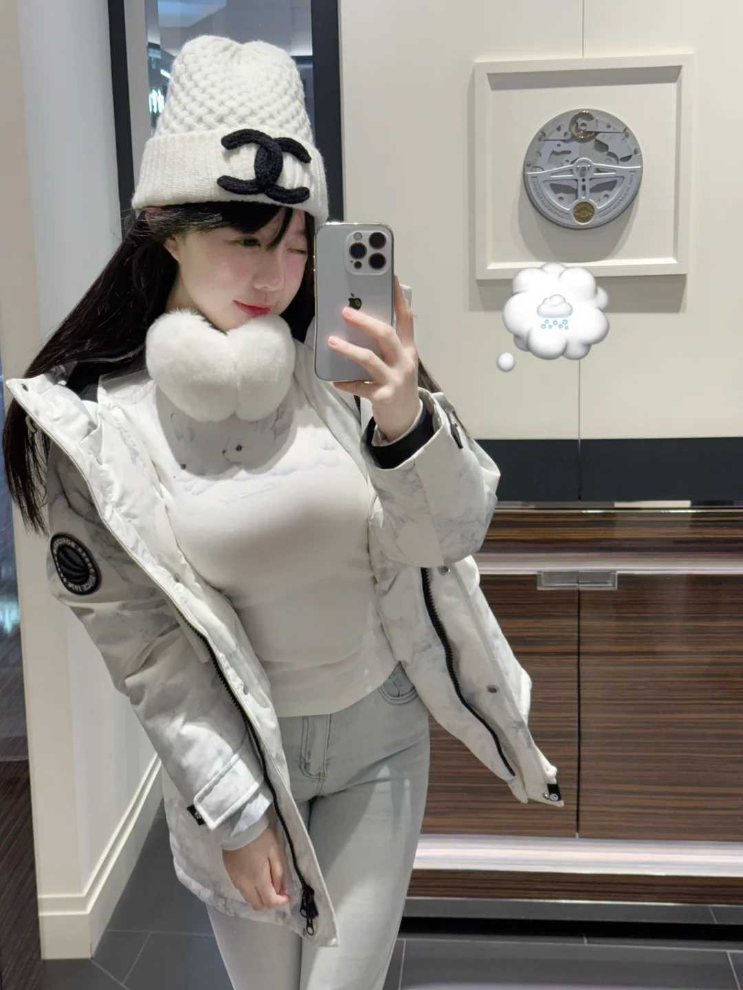 穿的暖暖的～❄️💭🐰🤍