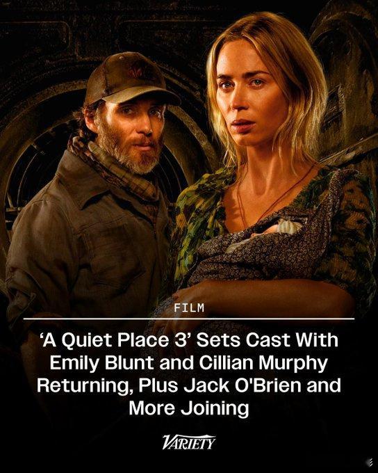 派拉蒙影业出品热门系列电影《寂静之地》第三部终于有了新进展，敲定主演阵容并定档。