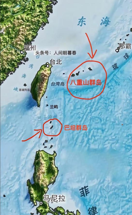 可以考虑收回八重山群岛和巴坦群岛了。

大陆海警在台湾以东巡逻，最近遇到点麻烦。