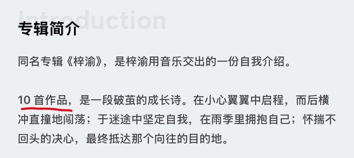 月月的专辑有十首哦 