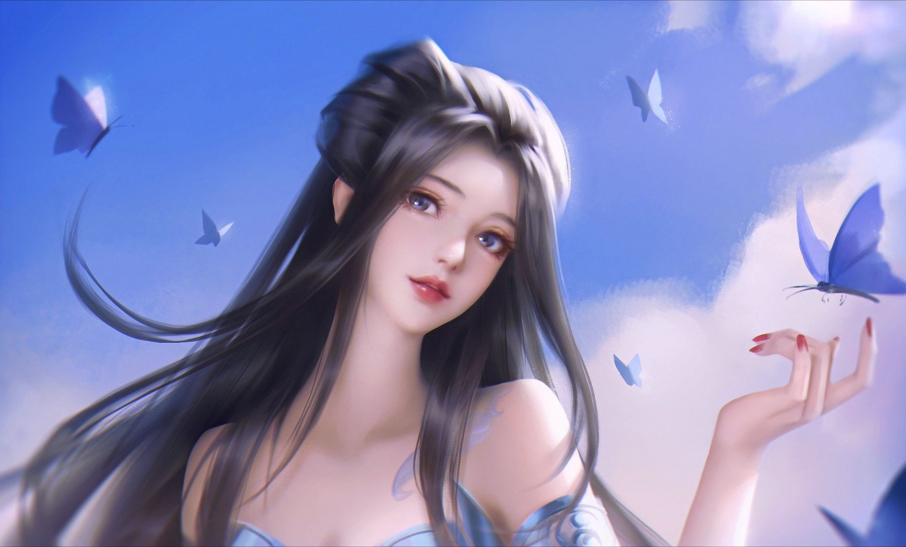 焰灵姬1124生日快乐 天行九歌焰灵姬朱雀 焰灵姬星檐玉髻漾清柔，云空蝶舞映明眸