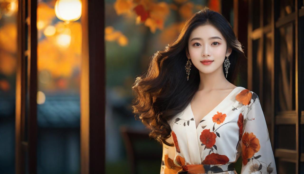 秋意渐浓，天地间铺开一幅画卷，
金黄与火红交织，绘就江山的斑斓。
群山之巅，霜叶