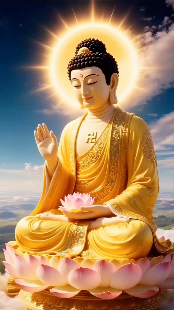 佛光普照，愿您步步生莲，岁岁平安，健健康康。 