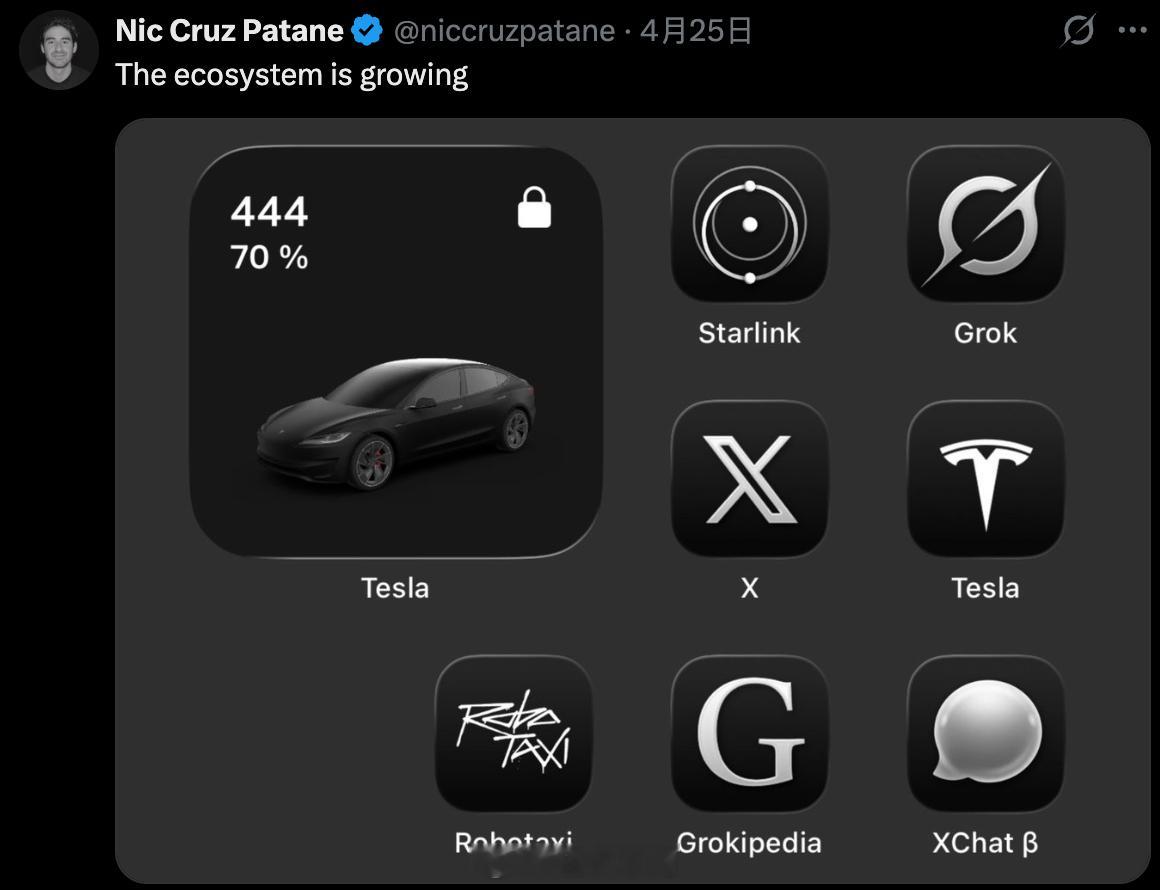 生态还差个 X Money 马斯克特斯拉