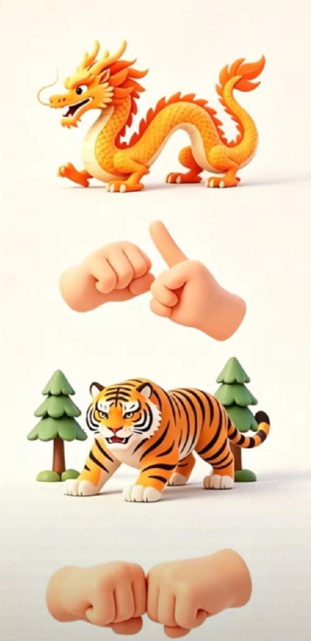 🐉👊🐯👊 霸气龙虎对决，谁更胜一筹？开心快乐猜词语，这个组合很有意义，非