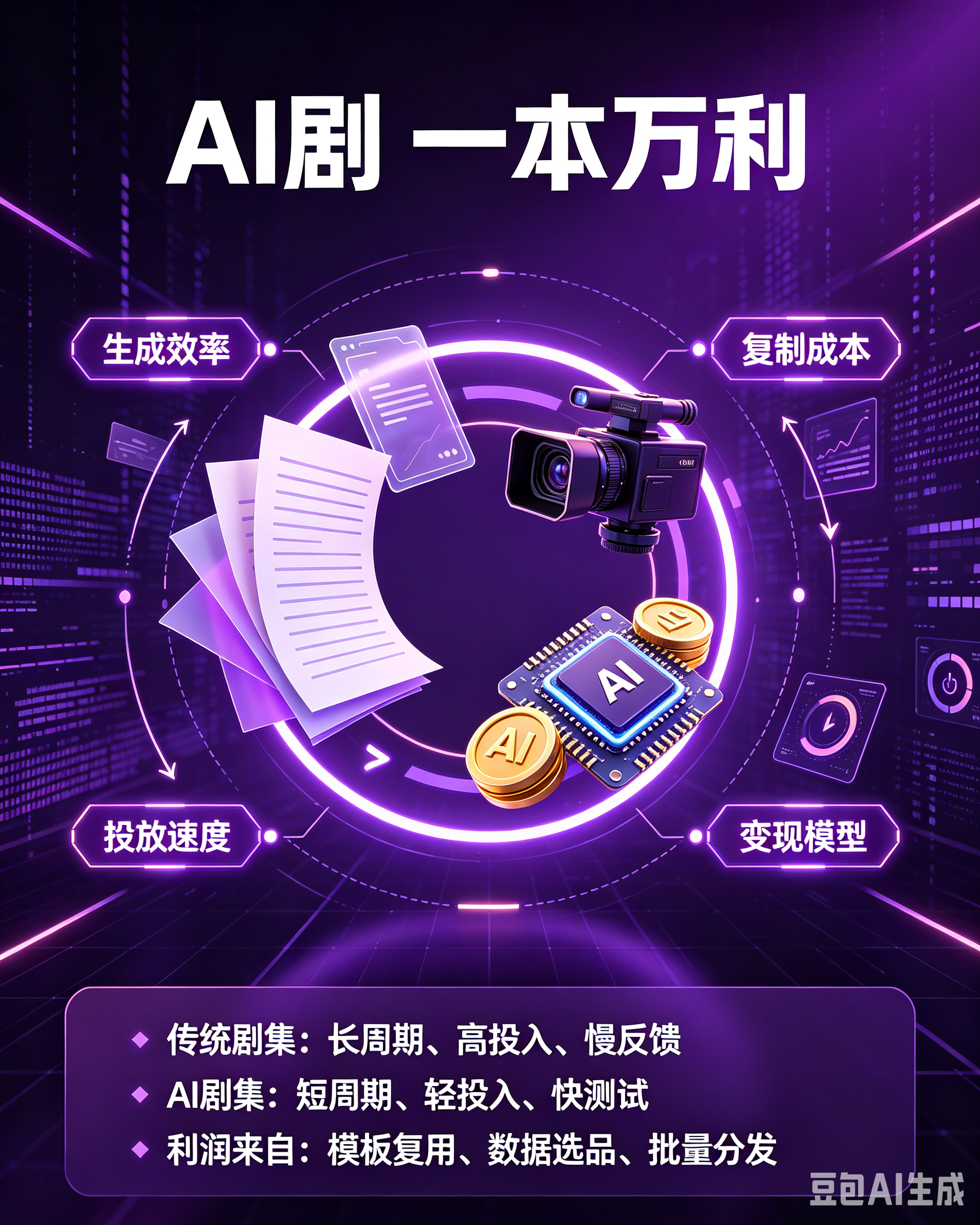 “AI剧一本万利”？这大概是2026年最大的行业泡沫。📉看了一组数据，真的挺唏