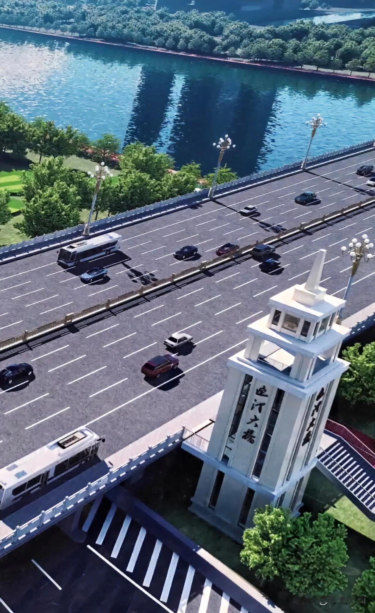迎泽大街改造，迎泽大桥桥头正在建设塔楼，从设计图上来看，有点像当年武汉长江大桥桥