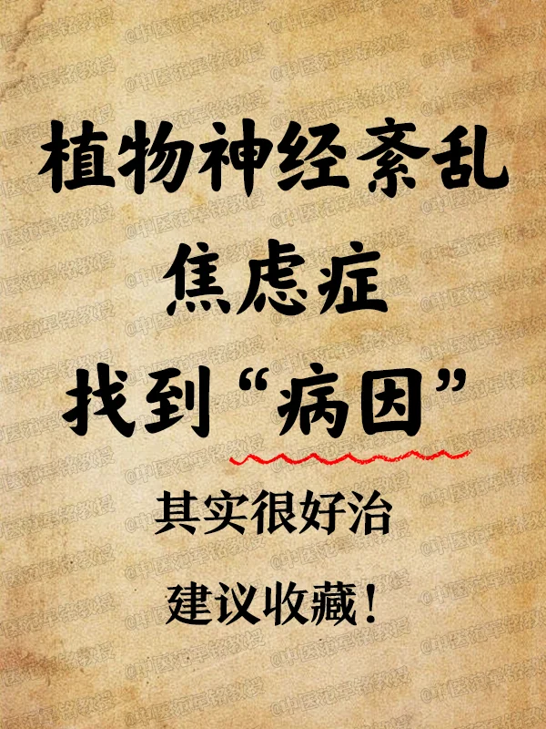 植物神经紊乱焦虑症找到病因，其实很好调