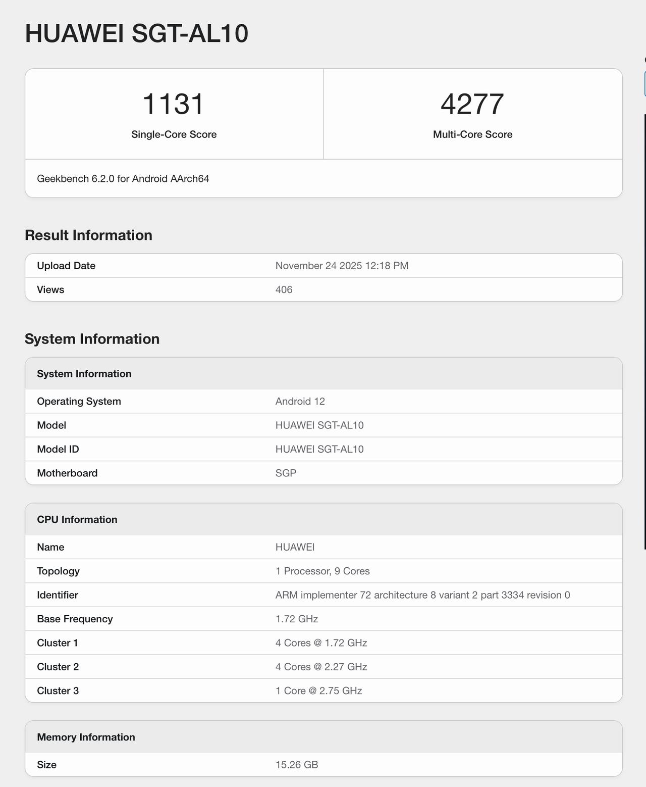 华为Mate80 Pro Max跑分（麒麟9030处理器跑分）
1+4+4的架构