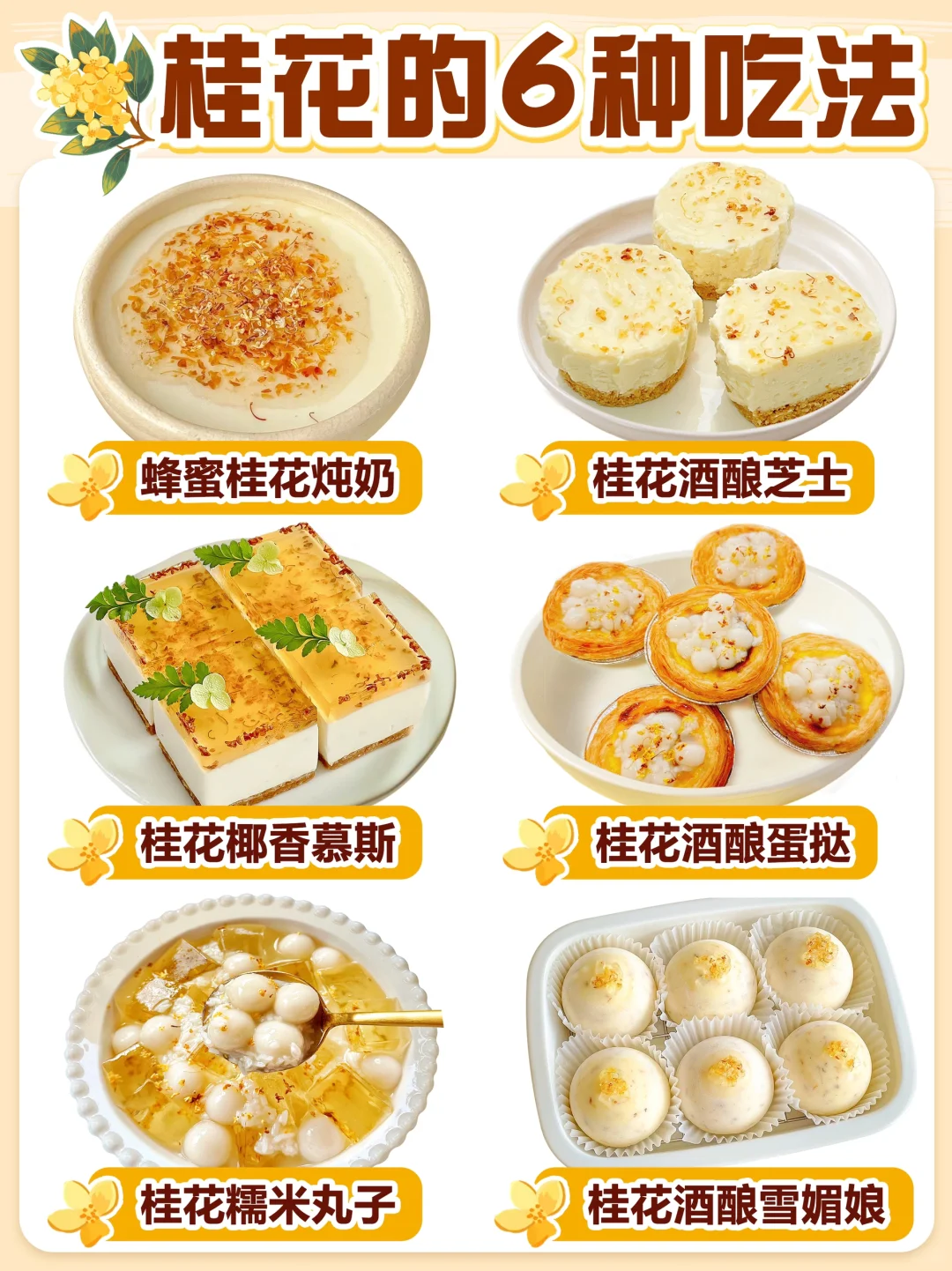 桂花的6️⃣种花样吃法|秋日限定🍂真的巨好吃