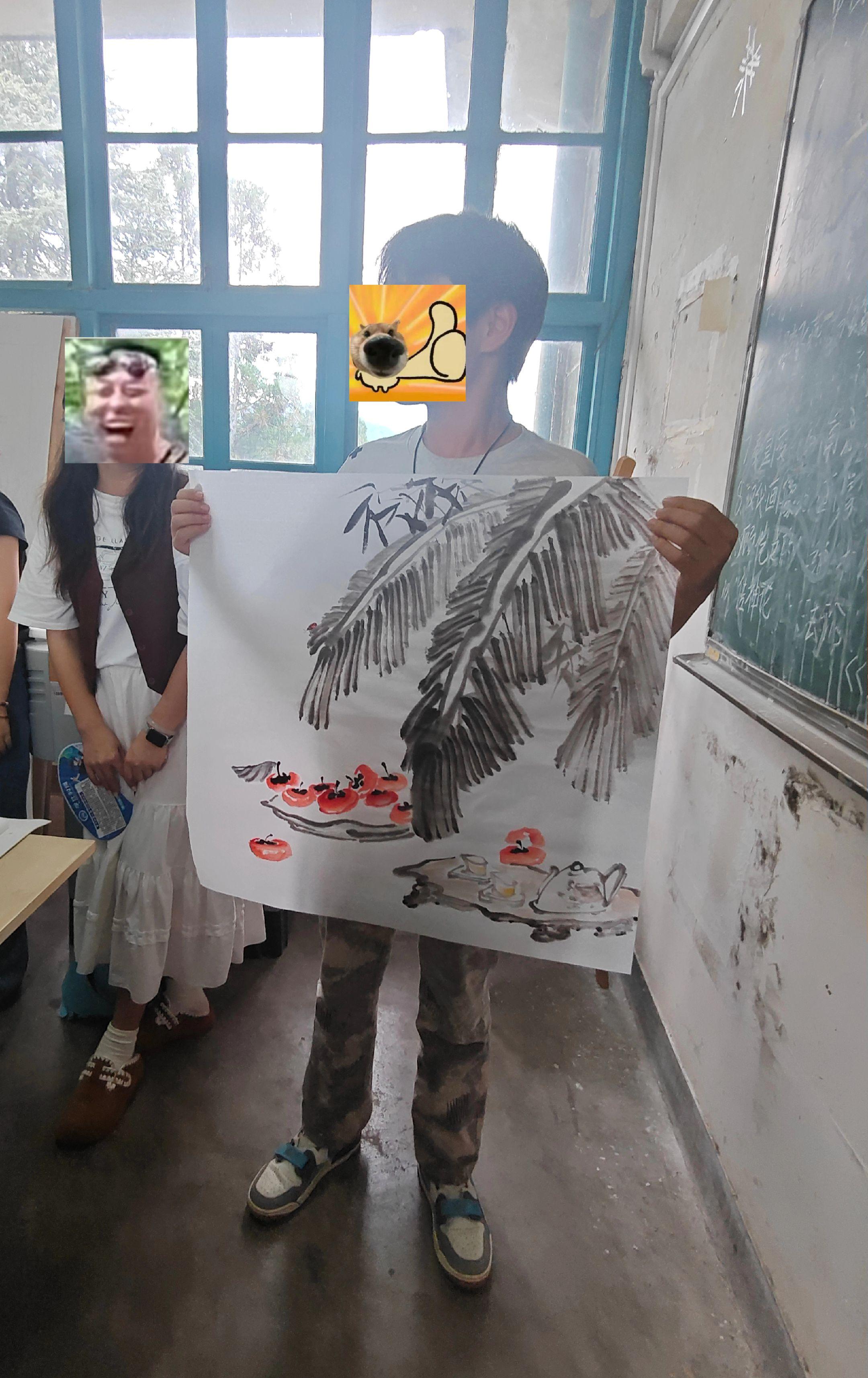 墨线随兴走，形骸任趣安。