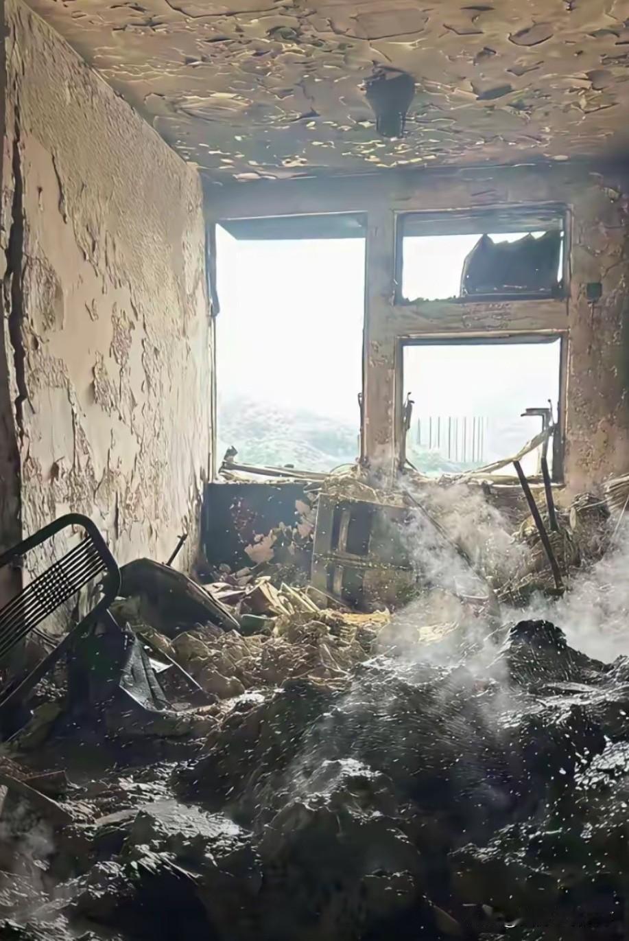 香港火灾楼层的内部