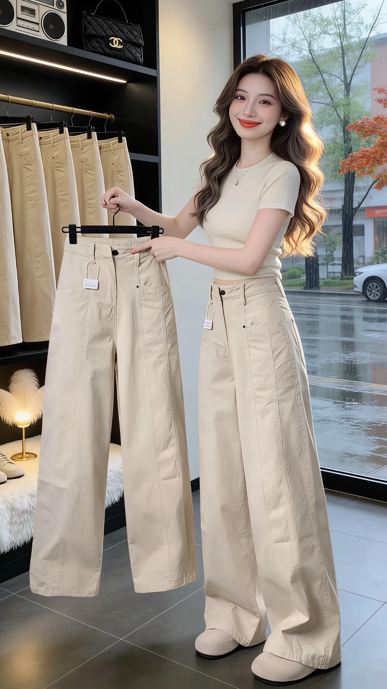 时髦不费力的夏日穿搭思路 显瘦显高显腿长裤子 夏日穿搭主打一个极简 这...