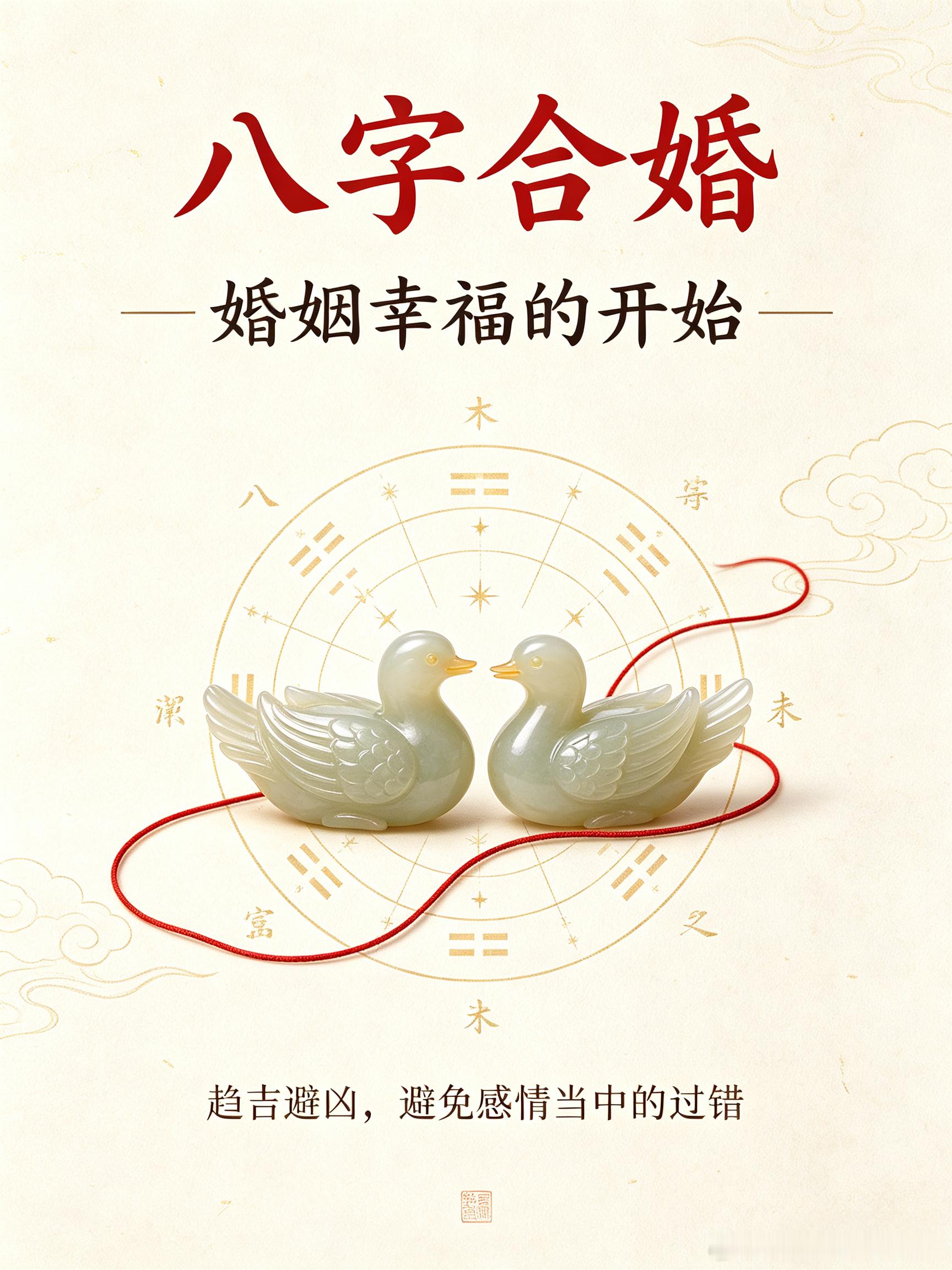 【婚前八‮合字‬婚的意义】通过合婚，可以‮道知‬双方究‮是竟‬互相平衡中和，互相