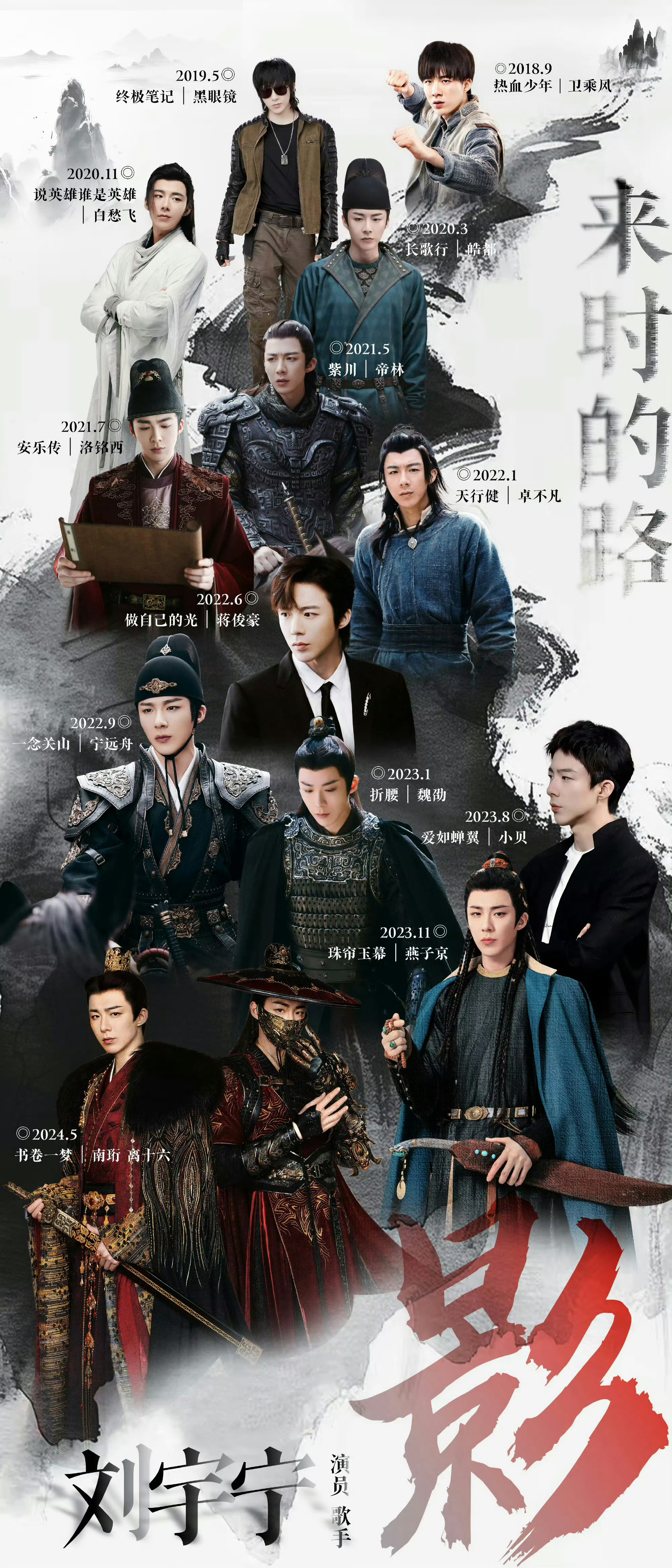 刘宇宁出道以来已经演了21个角色高原和一众优秀演员同台合作，盼望刘宇宁在交流切磋