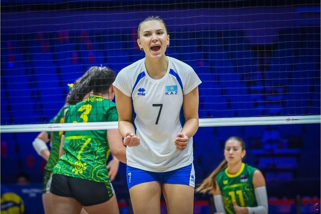 国际排坛动态2026女排亚锦赛哈萨克斯坦队3-0澳大利亚队 哈萨克斯坦尼基蒂娜（