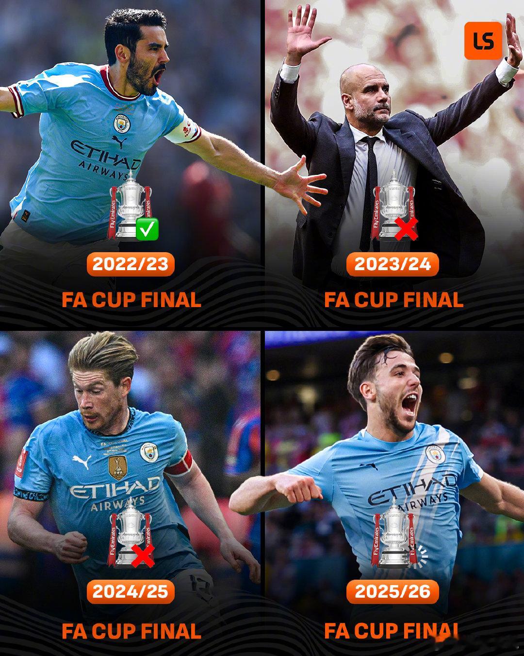 【史上第一次】足总杯半决赛，曼城2比1南安普顿，蓝月亮成为赛事第一支连续4个赛季