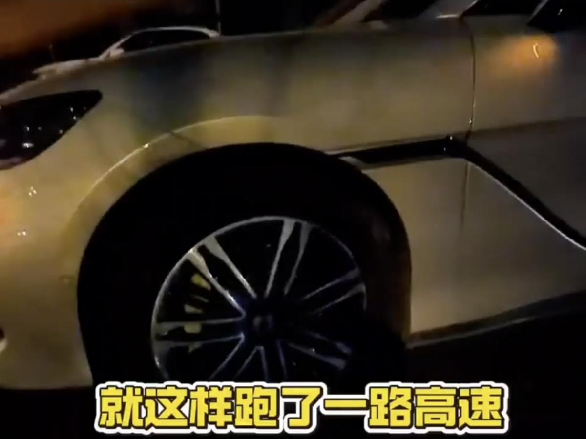 节假日最逆天的事故来了，刷到一辆腾势Z9GT在高速爆胎后停路边的视频！

司机: