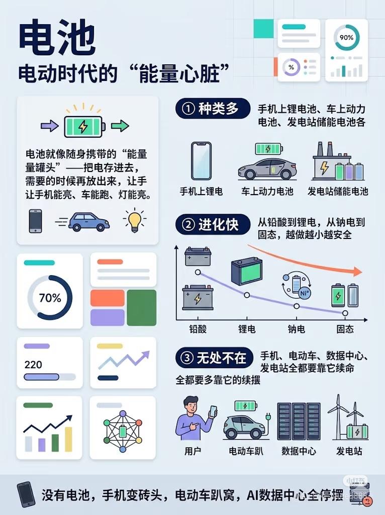 看懂电池产业链，普通人也能抓住下一个风口！
 
手机变砖、电车趴窝、数据中心停摆