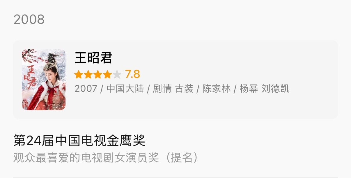 豆瓣终于给幂神的奖项提名补上了…难得！但是圣塞主竞赛上影动作这些还是没 