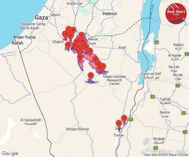 🚨胡塞导弹袭击以色列以色列媒体：一枚从也门发射的导弹瞄准了以色列南部内盖夫地区